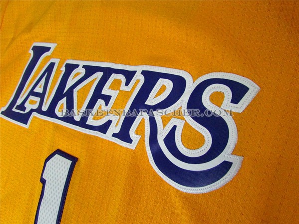 Maillot Manche Courte Los Angeles Lakers Russell Jaune